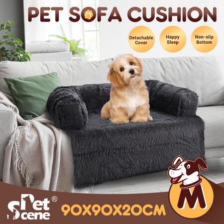 Dog Cat Bed Pet Puppy Calming Sofa Protector Luxury Couch Car Mat Cover Warm Soft Fluffy Bolster Nest Kitten Cushion Medium Washable