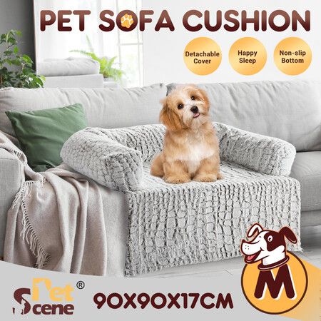 Dog Cat Bed Pet Calming Cushion Puppy Sofa Protector Luxury Couch Car Mat Cover Warm Soft Fluffy Bolster Kitten Nest Washable Medium