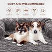 Dog Cat Bed XL Sofa Calming Luxury Puppy Couch Car Cushion Mat Cover Protector Warm Soft Fluffy Bolster Kitten Nest Washable Grey