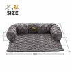 Dog Cat Bed XL Sofa Calming Luxury Puppy Couch Car Cushion Mat Cover Protector Warm Soft Fluffy Bolster Kitten Nest Washable Grey