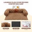 Dog Cat Bed XL Sofa Calming Luxury Puppy Couch Car Cushion Mat Cover Protector Warm Soft Fluffy Bolster Kitten Nest Washable Beige