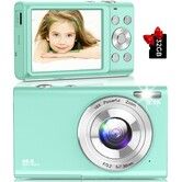 Digital Camera Auto Focus 2.7K Vlogging Camera HD 48MP 16X Digital Zoom Camera with 32G Memory Card,Portable Mini Compact Camera (Green)