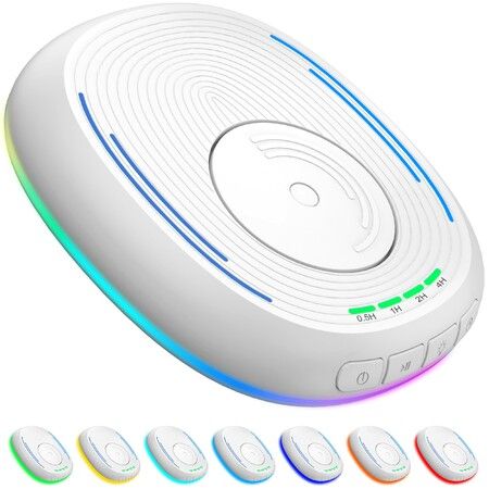 Mouse Jiggler Undetectable Mouse Mover Device with Timer,ON/Off Switch,RGB Breathing Light Mouse Wiggler for Prevent Computer Laptop Screen Sleep (White)