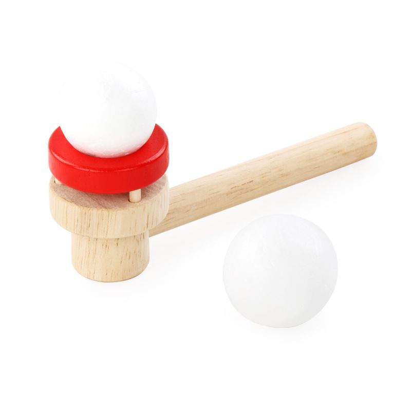 Floating Blow Pipe Ball Toy Wooden Ball Balancing Blowing Toy for Kids