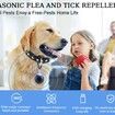 1pc Pet Repellent Ultrasonic Repellent Ticks, Fleas, Nematodes, Cats And Dogs Outside The Body To Prevent Insects,With Safety Warning Lights Color Black