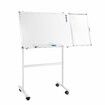 Mobile Magnetic Whiteboard Interactive Dry Erase Sliding White Board Large Rolling Wheels Office Classroom Teaching Panel 153cmx60cm Adjustable Writing Angle