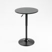 Modern Walnut Wood Round Bar Table w/ Height Adjustable, Walnut Color