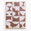 Irregular Pattern Neutral Framed Canvas Wall Art