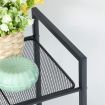 SONGMICS Bathroom Shelf 3-Tier Storage Rack with Adjustable Shelf Black