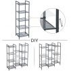 SONGMICS Bathroom Shelf 5-Tier Storage Rack with Adjustable Shelf Black