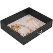 SONGMICS Lockable Jewellery Box Case with 2 Drawers and Mirror Black