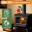 6 Blades Stove Fan Heat Self Powered Wood Log Fireplace Burner Top Burning Thermal Heater Fast Quiet Efficient Non Electric