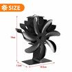 7 Blades Wood Stove Fan Heat Self Powered Fireplace Top Log Burner Burning Thermal Heater Fast Quiet Efficient Non Electric