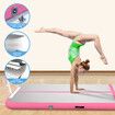 Air Track Exercise Mat Gymnastics Equipment Home Gym Floor Tumbling Inflatable Practice Training Pad with Electric Air Pump Pink