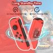 Joycon Controller for Mario Red Compatible with Nintendo Switch/Switch OLED with Dual Vibration/Joystick,Replacement L/R Joycons controllerSupport Wake-up Function/Motion Control/Screenshot (Red)