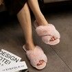 Fluffy House Slippers for Women Fuzzy Slippers Upgraded TPR Sole Cute Slippers for Women Indoor and Outdoor Size L Color Pink