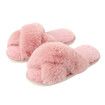 Fluffy House Slippers for Women Fuzzy Slippers Upgraded TPR Sole Cute Slippers for Women Indoor and Outdoor Size L Color Pink