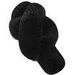 Fluffy House Slippers for Women Fuzzy Slippers Upgraded TPR Sole Cute Slippers for Women Indoor and Outdoor Size XL Color Black