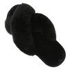 Fluffy House Slippers for Women Fuzzy Slippers Upgraded TPR Sole Cute Slippers for Women Indoor and Outdoor Size L Color Black