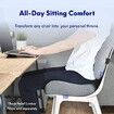 Relieving Seat Cushion For Long Hours Of Sitting In The Office And Home Chair - Extra Dense Memory Foam For Soft Support,Car And Chair Pad For Hip, Coccyx