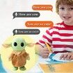 Walking Baby Yoda and Toy Repeats What You Say Electronic Toy for Boys Girls Stuffed Animals Baby Doll for Kids Gifts