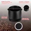 Espresso Knock Box,5.8 Inch Coffee Knock Box Espresso,Shock-absorbent espresso grounds knock box with Removable Knock Bar and Non-Slip Base for easy coffee ground disposal (Round)