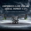 2023 RC Drone Model Toys Amphibious Land Air Aerial Osprey Dron Brushless With HD Camera GPS FPV Helicopter For Children Toy Dual Batteries