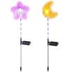 2PC Solar Pathway Lights Outdoor with 7 Color Changing RGB Microfiber Lights, 2 in 1 Glowing Garden Solar Panel with Battery - Brighten Your Backyard