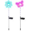 2PC Solar Pathway Lights Outdoor with 7 Color Changing RGB Microfiber Lights, 2 in 1 Glowing Garden Solar Panel with Battery - Brighten Your Backyard