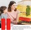 2 Plastic Flip Top Bird Small Poultry Feeder for Pigeon Chicken Feeder Dispenser (Red)