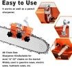 Chainsaw Sharpener,Hand-Cranked Chainsaw Chain Sharpening Jig Kit, Large