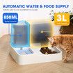 2 In 1 Auto Cat Feeder Kit Gravity 3L Dog Food Bowl Pet Water Dispenser Automatic Feeding for Small Medium Large Pets Petscene