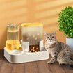 2-in-1 Automatic Pet Cat Feeder Dog Water Dispenser 2.2L Food Bowl Gravity Auto Feeding Set for Small Medium Large Pets Petscene