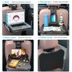 Car Backseat Foldable Tray Laptop Desk Food Tray Car Table with Phone Holder for Working Eating Traveling