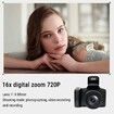 Digital Camera for Photography with 2.4 Inch LCD Screen, 16X 720P Digital Zoom, Mini Vlog Camera with 9.5mm Wide Angle Lens, Cool Stuff for Travel Women Gifts