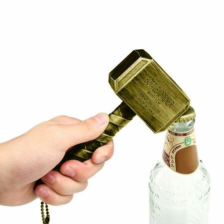 1PC Gold Bottle Opener  Hammer Of Thor Shaped Beer Opener Beer Bottle Opener, Beer Gifts for Men, Him, Husband, Dad, Boyfriend