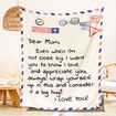 Premium Dear Mom Blanket Presents for Mother's Day Soft Cozy Flannel Throw Blanket Moms Blanket Gift-150*200 CM