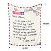 Premium Dear Mom Blanket Presents for Mother's Day Soft Cozy Flannel Throw Blanket Moms Blanket Gift-140*180 CM