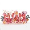 Mother’s Day Pop Up Card 'Best Mom Ever' 3D Flower Greeting  -Mother's Day Birthday-for Mother Wife Grandma