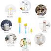 6 PCS Baby Bottle Nipple Brush Suit Set Flexible Rotating Sponge Head Cleaning Kit