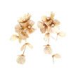 Bohemian-style Long Metal Flower Tassel Earrings Gold-colored Floral Pierce Stud