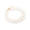 Double-Layered Pearl Collarbone Chain, Baroque Style Imitate faux Pearl Necklace