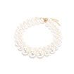 Double-Layered Pearl Collarbone Chain, Baroque Style Imitate faux Pearl Necklace