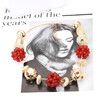 Retro Baroque Beaded Collarbone Chain exaggerated temperament handmade woven garnet necklace