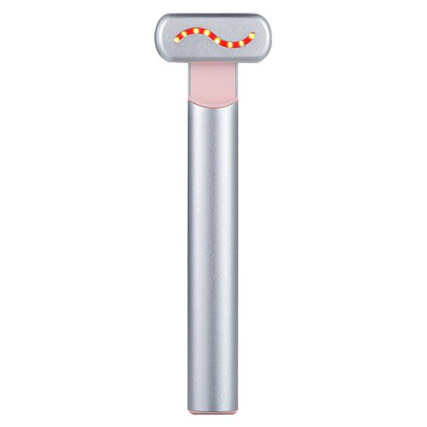 EMS SkinCare Beauty Instrument Rotating Hot Compress Heating Vibration Therapy Wand Silver