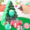 Kids DIY Craft Drawing Toy Christmas Tree Decoration Set Ball Ornaments Children Christmas Gifts Educational Toys