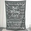 Best Mom Ever Gifts Mother's Day Letter Warm Soft Throw Blanket for Mom Grandma With Exquisite Gift Bag-130*150CM