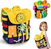 Toddler Backpack With Buckles And Learning Activity Toys - Felt Book Bag For Children - Development Of Fine Motor Skills And Basic Life Skills - Travel Toys For Children - Ideal Gift For 12 Months+