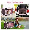 Dog Pet Cat Crate Cage Rabbit Hutch Bird Puppy Bunny Carrier Travel Indoor Soft Outdoor Car Foldable Medium Pink