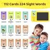 Talking Flash Cards with LCD Writing Tablet 224 Sight Words Montessori Educational Toys for Kids Age 3+(Yellow)